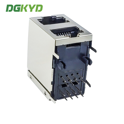 RJ45 Multi Port Shielded Connector Without Light Strip Shielding Stacked Type DGKYD59212188GWA1DY1EG