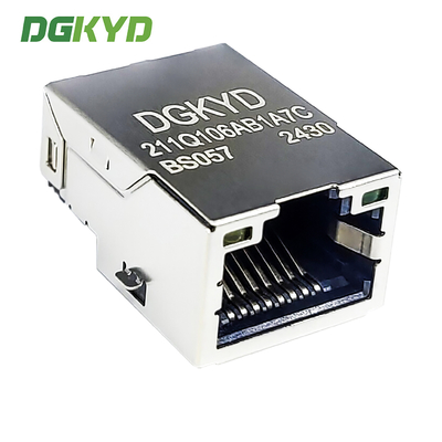 RJ45 1000/BASE-T Integrated Filtering Network Connector LCP Surface Mount Interface DGKYD211Q106AB1A7CBS057
