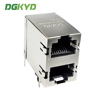 RJ45 Multi Port Shielded Connector Without Light Strip Shielding Stacked Type DGKYD59212188HWA1DY1AG
