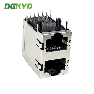 RJ45 Multi Port Shielded Connector Without Light Strip Shielding Stacked Type DGKYD59212188HWA1DY1AG