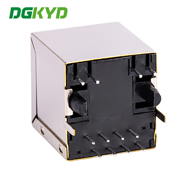 KRJ-180DYGZNL Vertical RJ45 Connector , RJ45 Ethernet Connector With Internal Magnetic Transformer