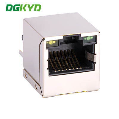 KRJ-180DYGZNL Vertical RJ45 Connector , RJ45 Ethernet Connector With Internal Magnetic Transformer