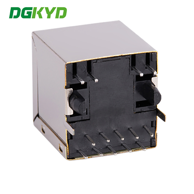 RJ45 Network Connector With Transformer , 180 Degree Gigabit Communication Interface DGKYD511Q070AB2A8D
