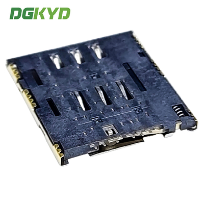 MICRO-SIM card holder 1.42H foolproof type 6+2PUSH suitable for electronic products DGKYDSIM142H62A6A2Y3WS286