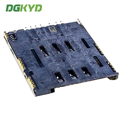 MICRO-SIM card holder 1.42H foolproof type 6+2PUSH suitable for electronic products DGKYDSIM142H62A6A2Y3WS286