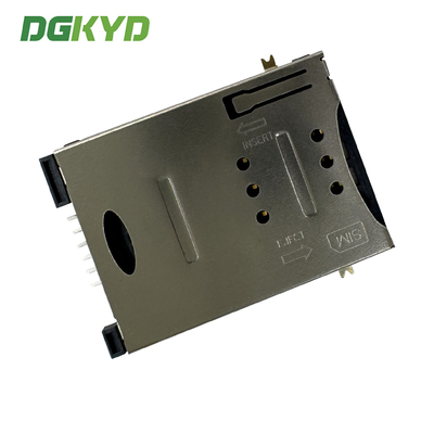 SIM Card Holder PUSH 6P SMT H1.8 Full Mount Telephone Card Holder DGKYDSIM18H6A6A2Y3WS286