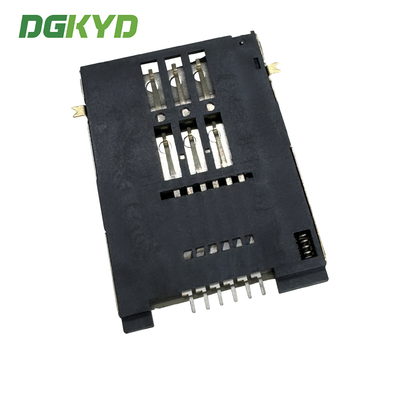 SIM Card Holder PUSH 6P SMT H1.8 Full Mount Telephone Card Holder DGKYDSIM18H6A6A2Y3WS286