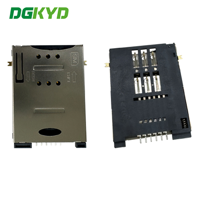 SIM Card Holder PUSH 6P SMT H1.8 Full Mount Telephone Card Holder DGKYDSIM18H6A6A2Y3WS286