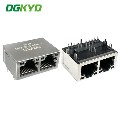 RJ45 Network Interface 8P10C Modular Connector With Light Strip Shielding DGKYD212Q106CD2A4D