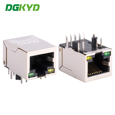 10/100/1000M Base-T/TX RJ45 Network Interface With LED Lights, Modular Socket For Network Port DGKYD111Q060AB2A1D