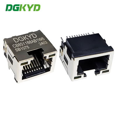 RJ45 Connector SMT Connector Sinking Board 8.5 With Light 8P8C Patch Type DGKYDCB851188AB1W6SB1075