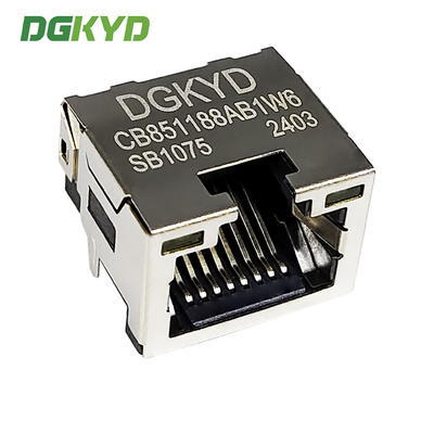 RJ45 Connector SMT Connector Sinking Board 8.5 With Light 8P8C Patch Type DGKYDCB851188AB1W6SB1075