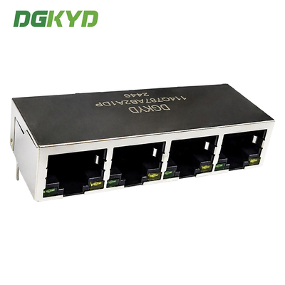 Four Port RJ45 Connector, Network Socket, Ethernet Interface, POE Connector, Ethernet Transformer DGKYD114Q787AB2A1DP