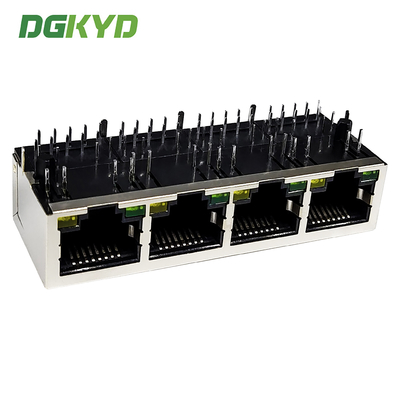 Four Port RJ45 Connector, Network Socket, Ethernet Interface, POE Connector, Ethernet Transformer DGKYD114Q787AB2A1DP