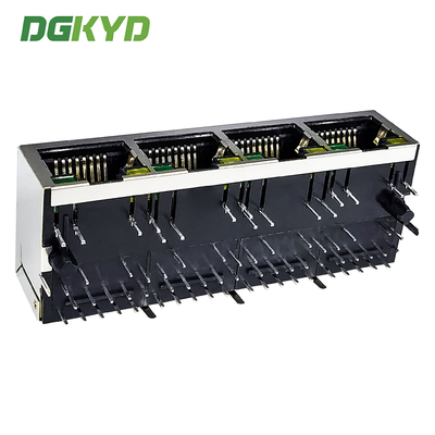 Four Port RJ45 Connector, Network Socket, Ethernet Interface, POE Connector, Ethernet Transformer DGKYD114Q787AB2A1DP