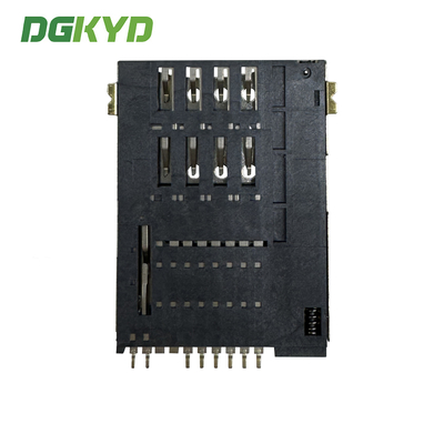 SIM Card Holder PUSH 6P+2 SMT Pillarless Telephone Card Holder DGKYDSIM18H62W6A2Y3WS286