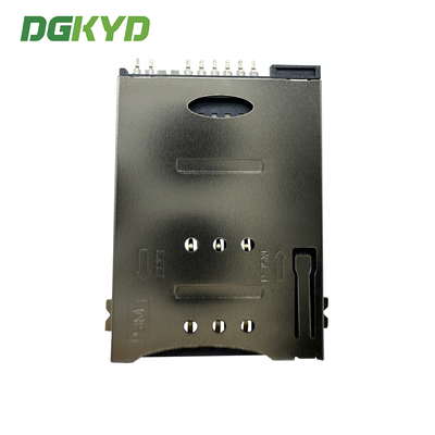 SIM Card Holder PUSH 6P+2 SMT Pillarless Telephone Card Holder DGKYDSIM18H62W6A2Y3WS286
