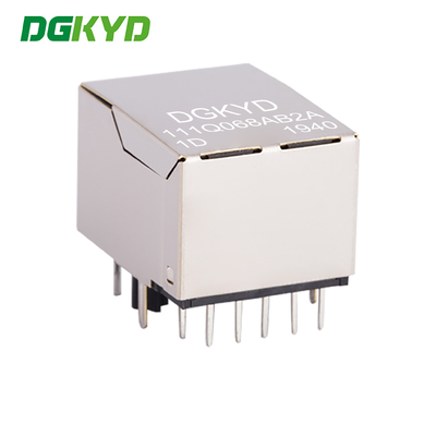 RJ45 Single Ports Gigabit RJ45 Network Interface With LED Light And PIN Pin Flush 4.06 DGKYD111Q068AB2A1D