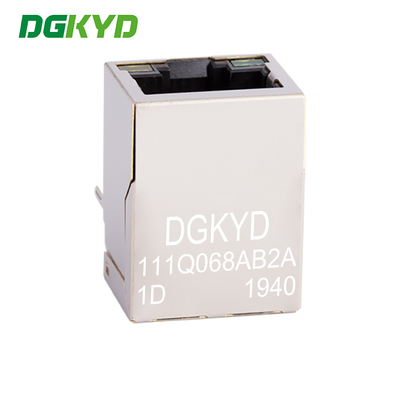 RJ45 Single Ports Gigabit RJ45 Network Interface With LED Light And PIN Pin Flush 4.06 DGKYD111Q068AB2A1D