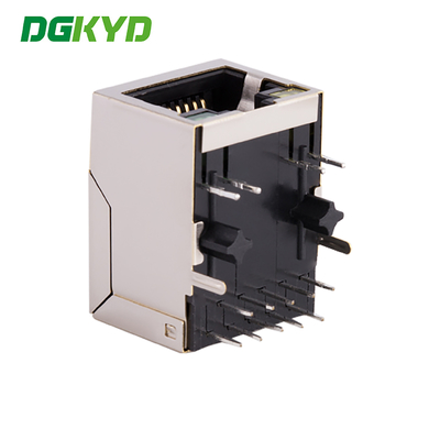 RJ45 Single Ports Gigabit RJ45 Network Interface With LED Light And PIN Pin Flush 4.06 DGKYD111Q068AB2A1D
