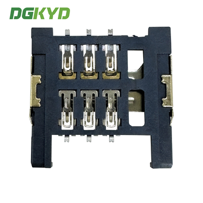 SIM Card Holder 6PIN Drawer Style 1.8-high Telephone Card Holder  DGKYDSIM18H6A6A2Y3WSC286