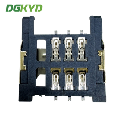 SIM Card Holder 6PIN Drawer Style 1.8-high Telephone Card Holder  DGKYDSIM18H6A6A2Y3WSC286