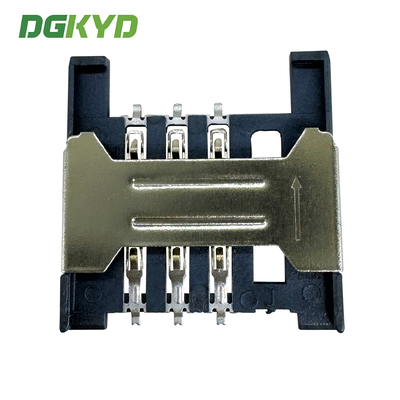 SIM Card Holder 6PIN Drawer Style 1.8-high Telephone Card Holder  DGKYDSIM18H6A6A2Y3WSC286