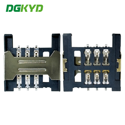SIM Card Holder 6PIN Drawer Style 1.8-high Telephone Card Holder  DGKYDSIM18H6A6A2Y3WSC286