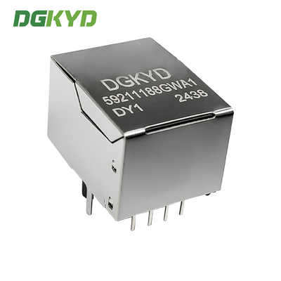 RJ45 Connector 59 Series Single Port Socket 8P8C Without Filter 90 Degree Horizontal Network Port DGKYD59211188GWA1DY1
