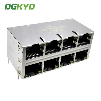 RJ45 Connector Multi Port 2X4 Socket 8P10C Connector Gigabit Modular Block Interface DGKYD24Q042DB2A5D068