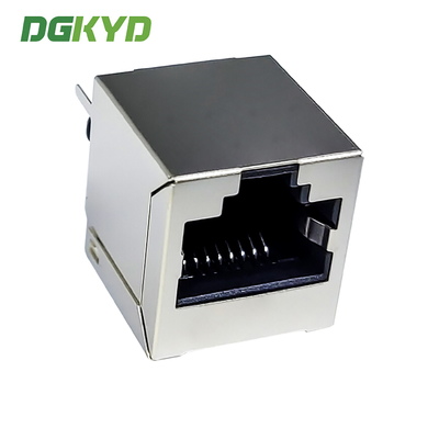 RJ45 Vertical Connector With 180 Degree Ethernet Port, 8P8C With Light And Shielding DGKYD52241188GWA1D1Y1188