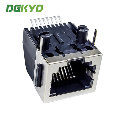 RJ45 Connector 5721 SMT 8P8C With Ear Half Package Shielded Mesh Port Without LED DGKYD5721E1188GWA6SB1359