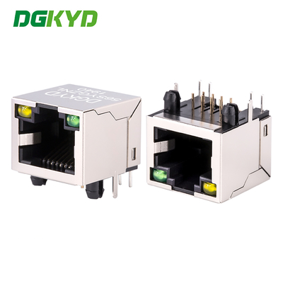 Single Port RJ45 Shielded Jack Without Transformer,10/100/1000BASE 8p8c Connector DGKYD-56SYGZNL