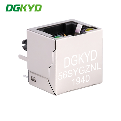 Single Port RJ45 Shielded Jack Without Transformer,10/100/1000BASE 8p8c Connector DGKYD-56SYGZNL