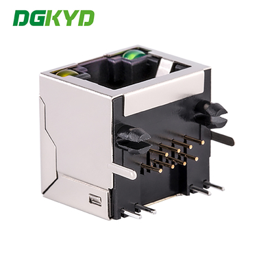 Single Port RJ45 Shielded Jack Without Transformer,10/100/1000BASE 8p8c Connector DGKYD-56SYGZNL
