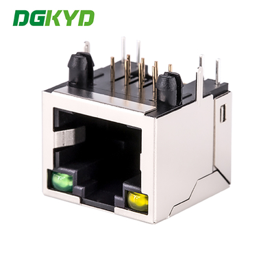 Single Port RJ45 Shielded Jack Without Transformer,10/100/1000BASE 8p8c Connector DGKYD-56SYGZNL