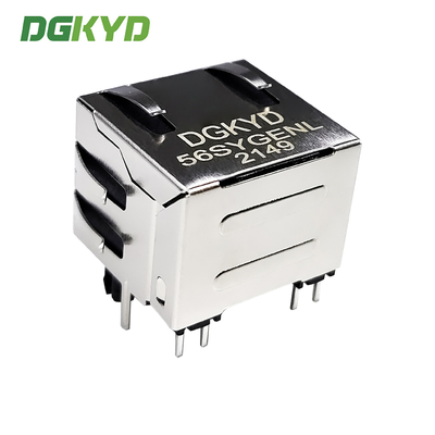 RJ45 connector 8P8C 56 single port with light and shielding network interface DGKYD-56SYGENL