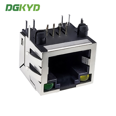 RJ45 connector 8P8C 56 single port with light and shielding network interface DGKYD-56SYGENL