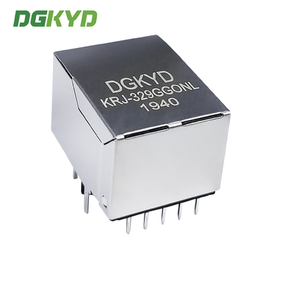 RJ45 network interface with LED light Gigabit Ethernet connector horizontal socket KRJ-329GGONL