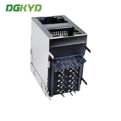RJ45 multi port connector 6U Gigabit filter 2X1 modular block socket RJ45 network port connector DGKYD21Q042AB2A2D057