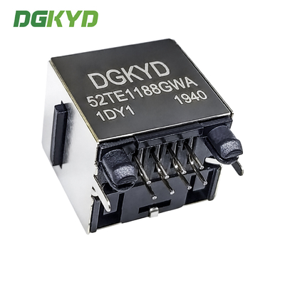 180 Degree Vertical Interface RJ45 Connector Without Light Strip Shielding Network Port Socket DGKYD52TE1188GWA1DY1