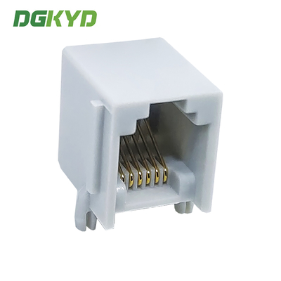 RJ11 all plastic ear gray mesh port connector 6P6C mesh port socket interface DGKYD5523E1166IWE1DY5