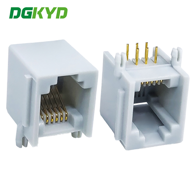 RJ11 all plastic ear gray mesh port connector 6P6C mesh port socket interface DGKYD5523E1166IWE1DY5