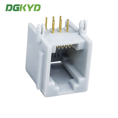 RJ11 all plastic ear gray mesh port connector 6P6C mesh port socket interface DGKYD5523E1166IWE1DY5