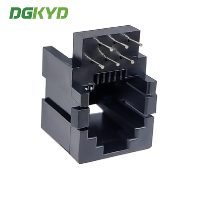 RJ11 Bottom Socket Zero Degree Network Port Socket Black 6P6C Without Filter DGKYD01166IWW1DB1057