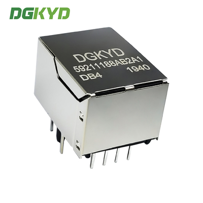 RJ45 Ethernet Port Connector Flat Pin 6U Interface With Shield 8P8C DGKYD59211188AB2A1DB4