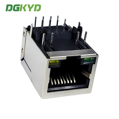 RJ45 Ethernet Port Connector Flat Pin 6U Interface With Shield 8P8C DGKYD59211188AB2A1DB4