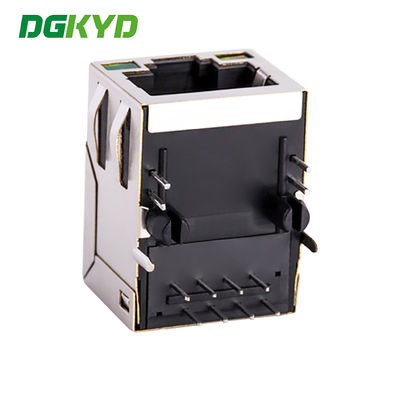 KRJ-H060GGENL Single Port RJ45 Connector 100Mbps Ethernet Transformer With Light Strip Card Network Interface