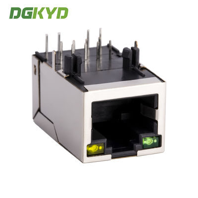 Communication Connection Socket RJ45 With Transformer Integrated Magnetics Jack  RJ45 horizontal socket network port 100MB transformer with light and shielding DGKYD311B083AB2A4DN