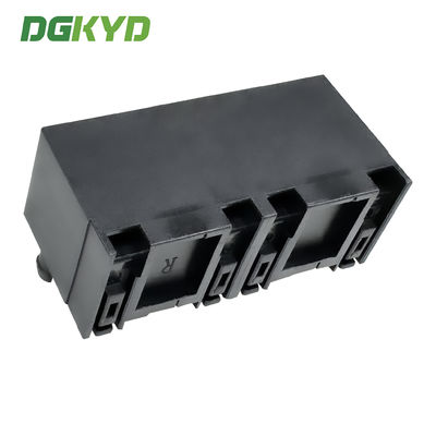 Network RJ45 female socket full plastic network port connector 8P8C dual port DGKYD561288IWA1DY1